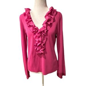 Oscar de la Renta ruffle tops size L